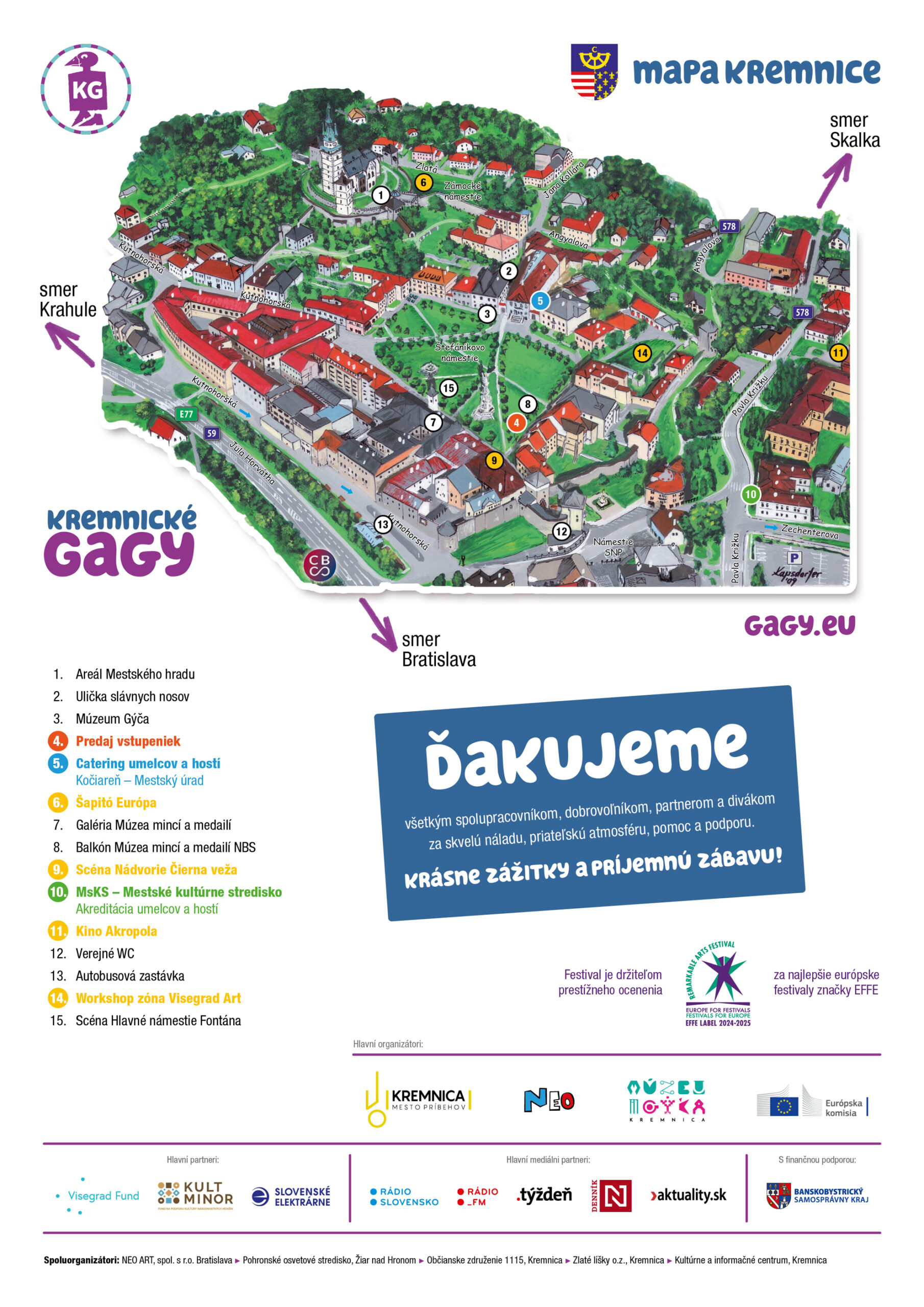 Kremnické GAGY mapa 2024